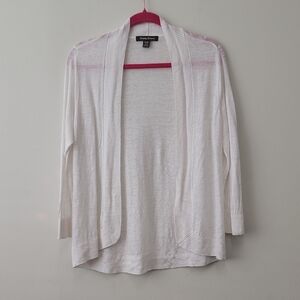 Tommy Bahama White Open-Front Lightweight Cardigan sz M